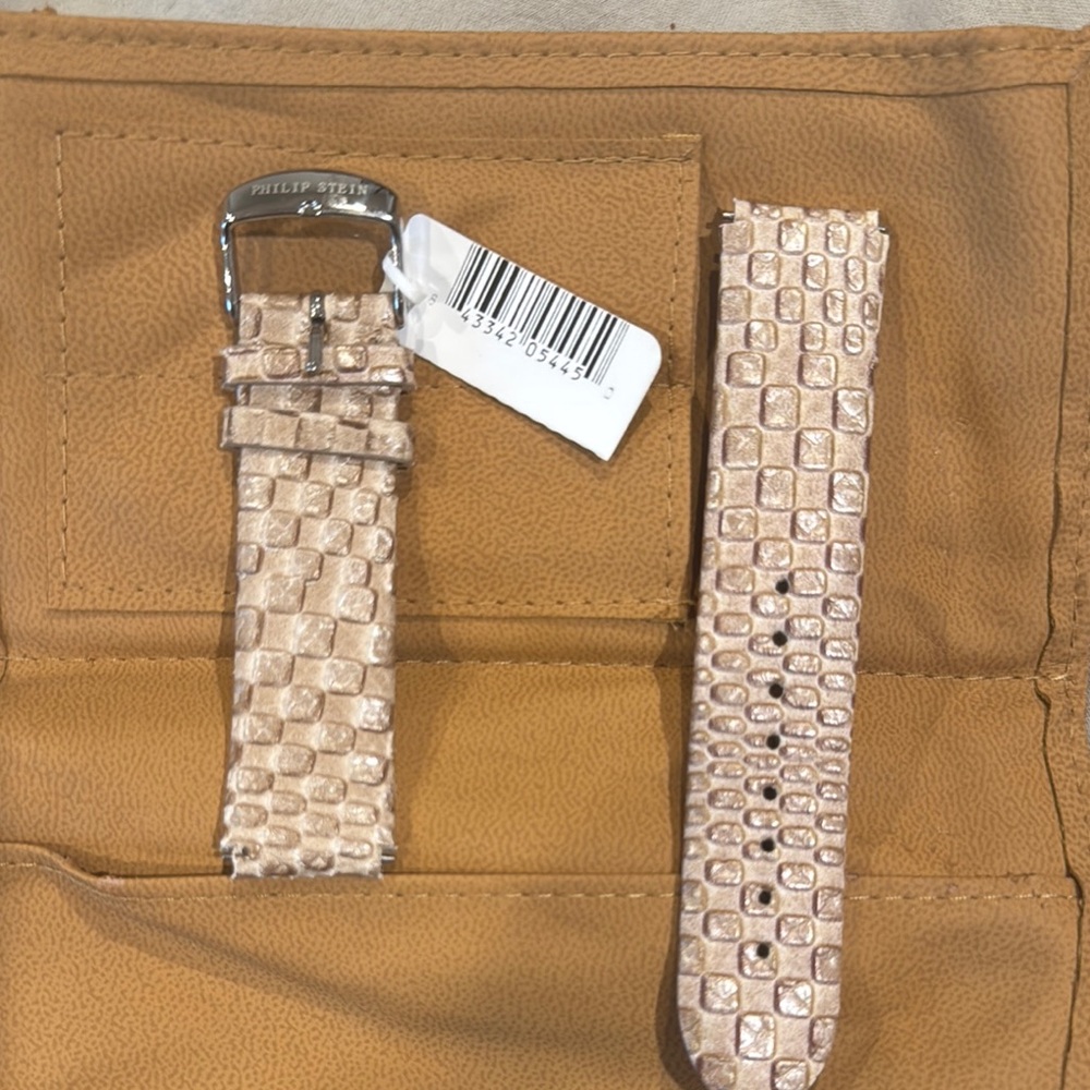 Philip Stein Tan Watch with Textured Design